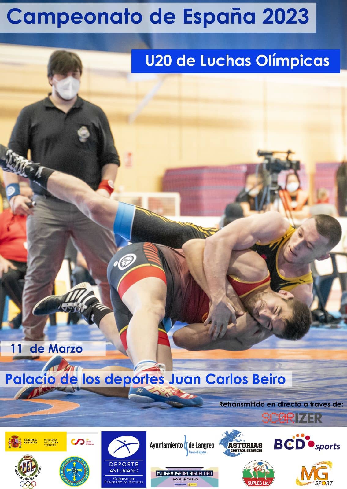 Cartel Campeonato España Junior de Lucha 2023